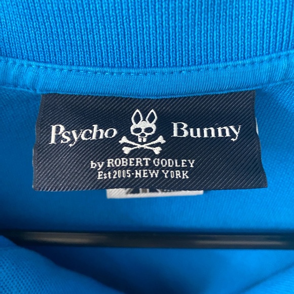 Psycho Bunny Blue Polo Shirt, European size 4 - Picture 3 of 8